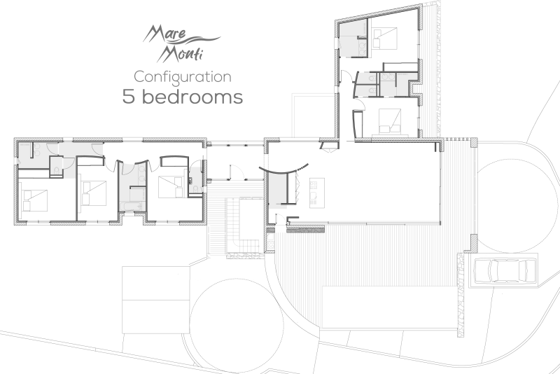 Villa Mare Monti - 5-bedroom layout